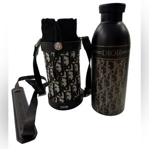 Dior Black and Blue Trotter Cup with Crossbody Strap Gift Set